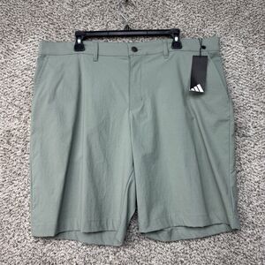 Adidas Ripstop Shorts Men's 38 Green  9" Inseam Performance Stretch Golf New